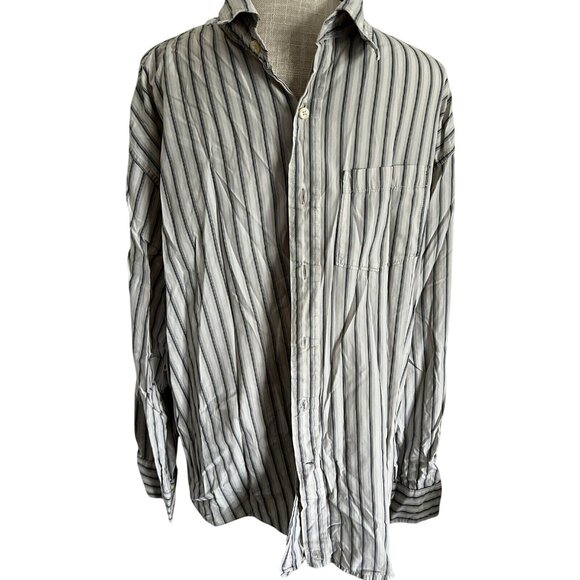 Timberland Mens XXL Blue/White Striped Button-Down Shirt 100% Cotton Casual Wear - Picture 1 of 6